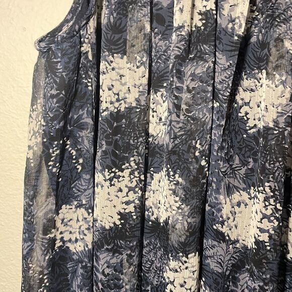NEW! Joie Thelen Blue & Gray Baltic Print Flowy Mini Dress - Picture 6 of 9